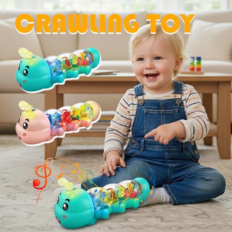 2026 New Crawling Toy, Caterpillar Design Tummy Time Toy with Light & Music Musical Light Up, Musical Crawling Toys,Captivating Lights and Sounds Effects, Birthday Gifts for Boys and Girl - Image 2